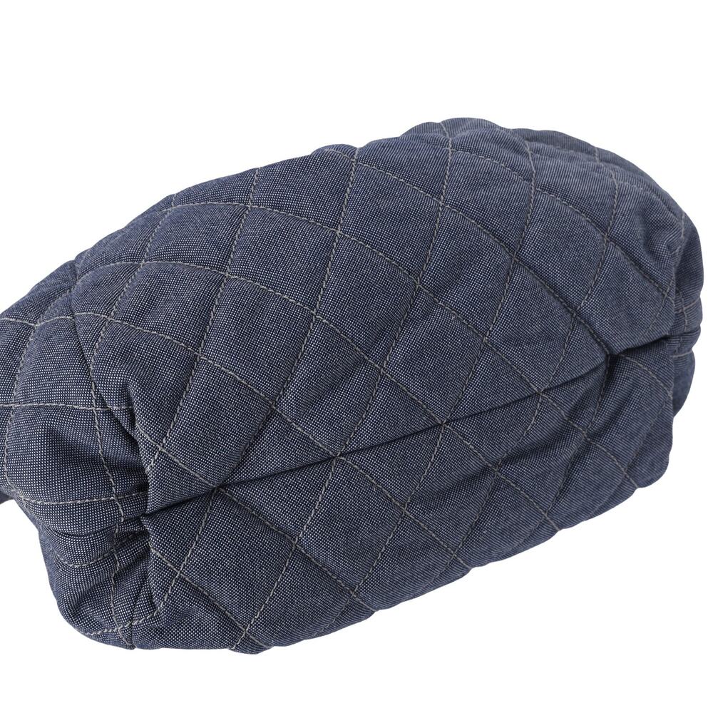 CHANEL Coco Cabas GM Hobo Tote A46887 Blue Red Navy Denim - Picture 4 of 8